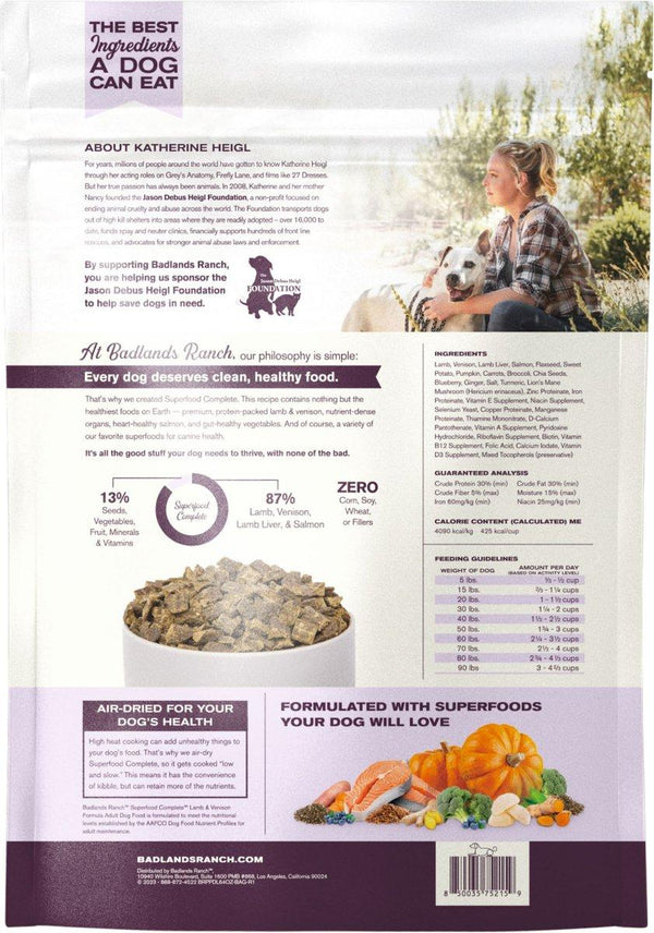 Badlands Ranch Superfood Complete Lamb & Venison Air-Dried Dog Food