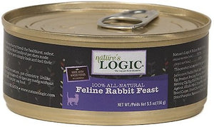 Nature's Logic Feline Rabbit Feast Grain-Free Canned Cat Food