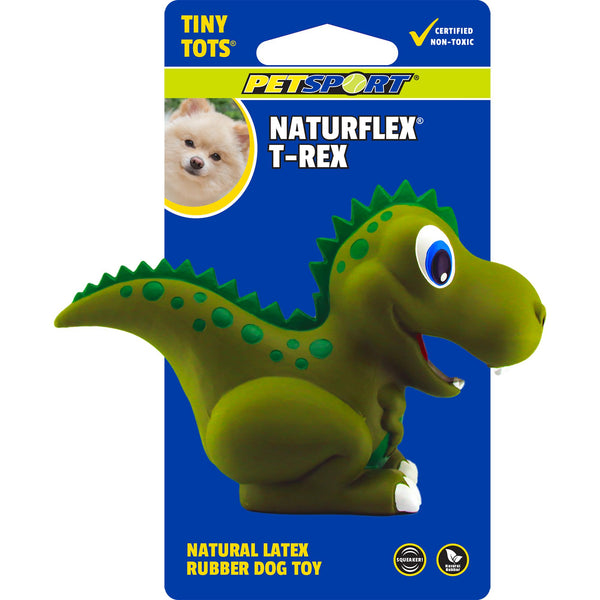 Petsport Naturflex Tiny Tots Dinosaur T-Rex Latex Dog Toy