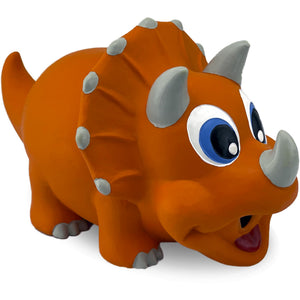 Petsport Naturflex Tiny Tots Dinosaur Triceratops Latex Dog Toy