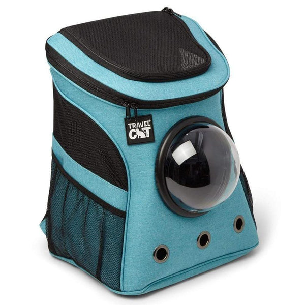 Travel Cat Sac à dos pour grand chat "The Fat Cat", Aqua