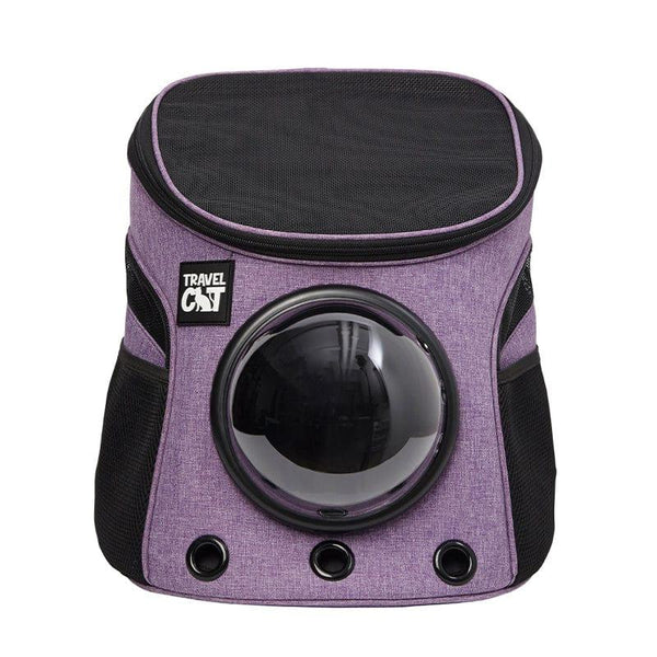Travel Cat The Fat Cat Backpack for Mini Cats, Purple