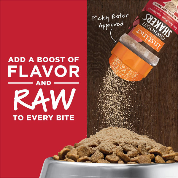 Instinct Raw Boost Shakers Beef Freeze-Dried Raw Dog Food Topper