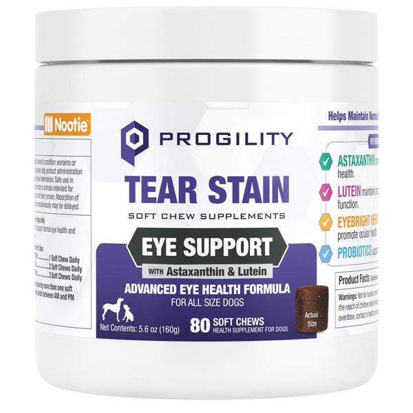 Nootie Progility Tear Stain Eye Support Soft Chews Dog Supplement