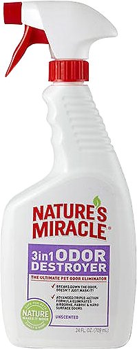Nature's Miracle Destructeur d'odeurs 3 en 1 Sans parfum, bouteille de 24 oz