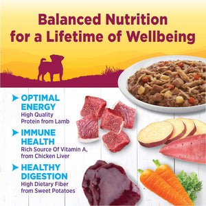 Wellness Petite Entrees Shredded Medley with Braised Lamb, Venison, White Sweet Potatoes & Carrots Grain-Free Wet Dog Food