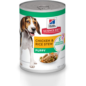 Hill's Science Diet Puppy Chicken & Rice Stew Wet Dog Food Can