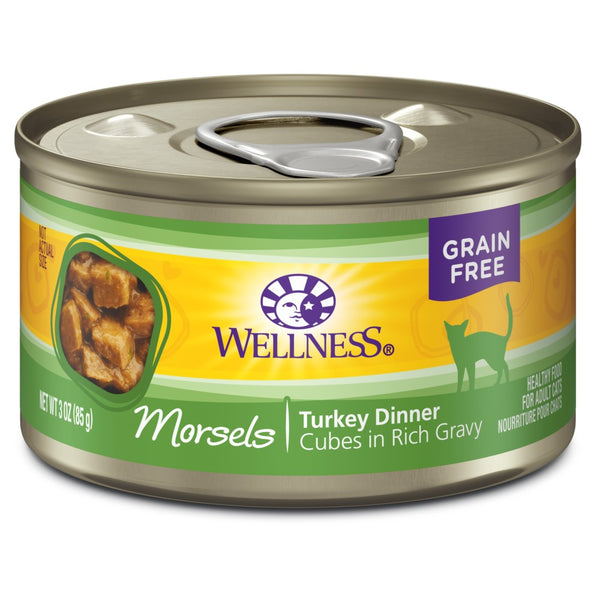 Wellness Complete Health Grain-Free Morsels Turkey Dinner Wet Cat Food Cans
