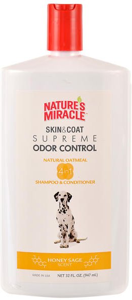 Nature's Miracle Dog Supreme Contrôle des odeurs Shampooing et après-shampooing pour chien à l'avoine
