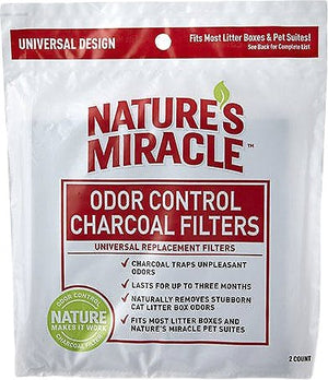 Nature's Miracle Just For Cats Filtre universel au charbon actif pour le contrôle des odeurs, lot de 2