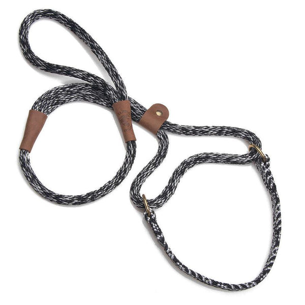 Mendota Pet Large Martingale Slip Walker Dog Collar & Leash, Salt & Pepper
