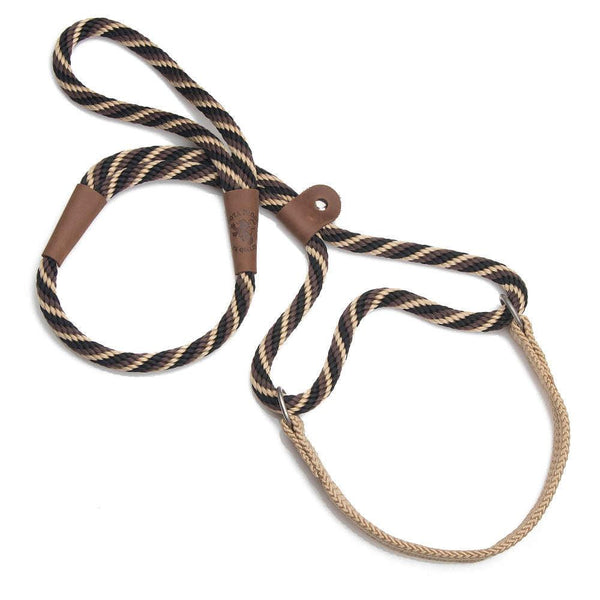 Mendota Pet Large Martingale Slip Walker Dog Collar & Leash, Twist Mocha