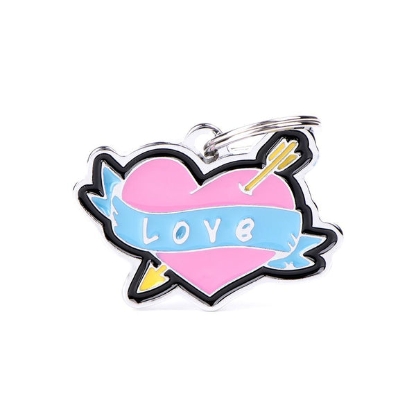 MyFamily Charms Heart Love Pet ID Tag, Medium
