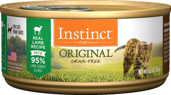 Instinct Original Grain-Free Real Lamb Recipe Natural Wet Canned Cat Food