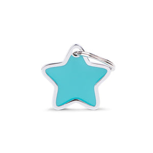 MyFamily Charms Star Pet ID Tag, Turquoise