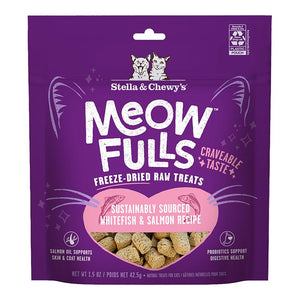 Stella & Chewy's Meowfulls Friandises lyophilisées au poisson blanc et saumon pour chat