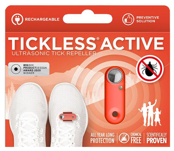 Tickless Active Ultrasonic Tick Repellent for Humans, Coral