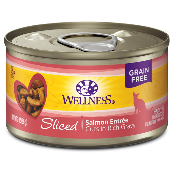 Wellness Complete Health Sliced Salmon Entree Wet Cat Food Cans
