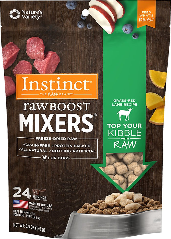 Instinct Raw Boost Mixers Lamb Recipe Freeze-Dried Dog Food Topper