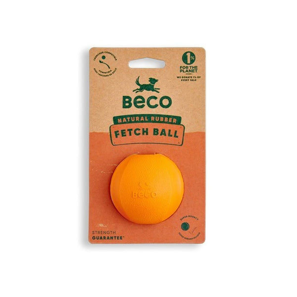 Beco Fetch Ball Dog Toy, Orange