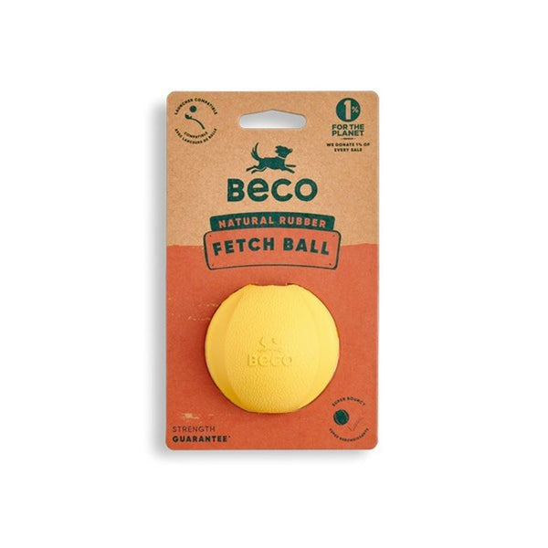 Beco Fetch Ball Dog Toy, Yellow