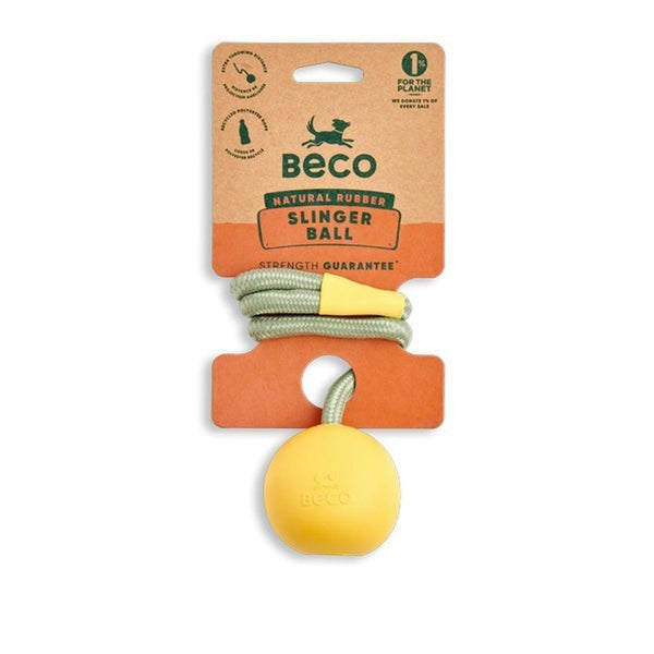 Beco Slinger Ball Dog Toy, Yellow