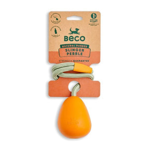 Beco Slinger Pebble Dog Toy, Orange