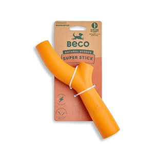 Beco Super Stick Dog Toy, Orange