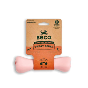 Beco Treat Bone Dog Toy, Pink