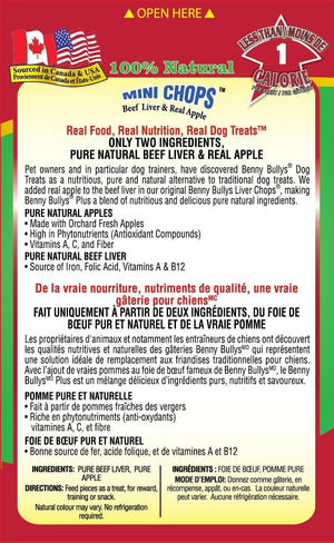 Benny Bully's Smart Pack Mini Chops Beef Liver & Apple Dog Treats