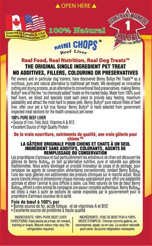 Benny Bully's Smart Pack Mini Chops Beef Liver Dog Treats