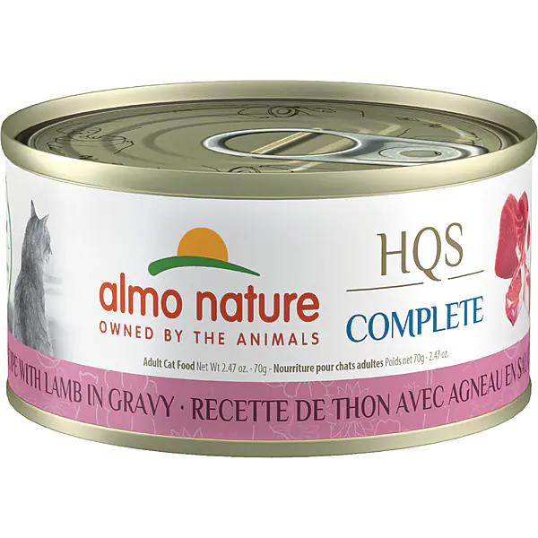 Almo Nature HQS Complete Thon avec Agneau en sauce Nourriture humide pour chats en boîte
