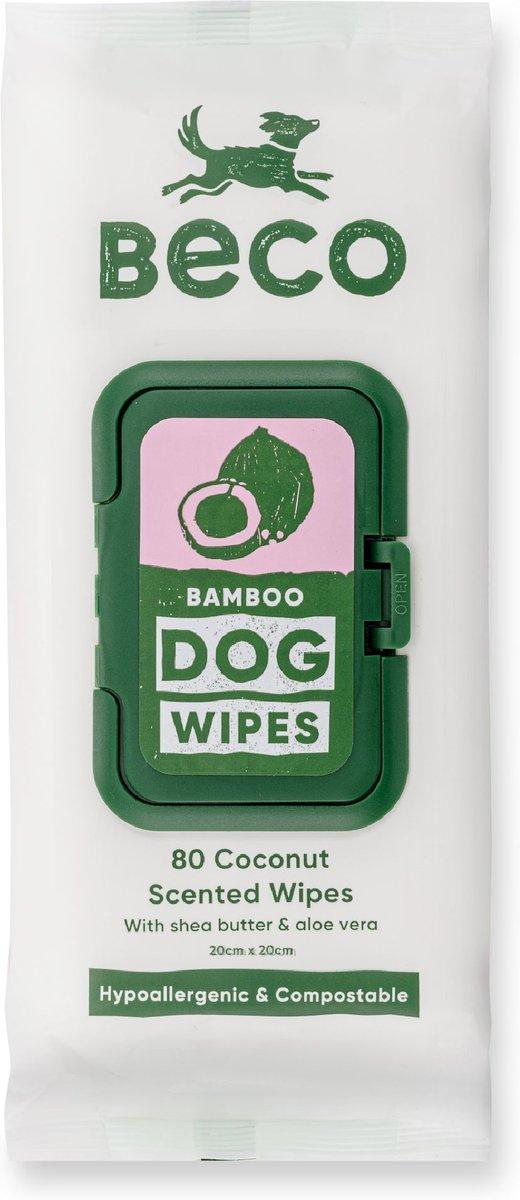 Beco Lingettes pour chiens parfum noix de coco en bambou