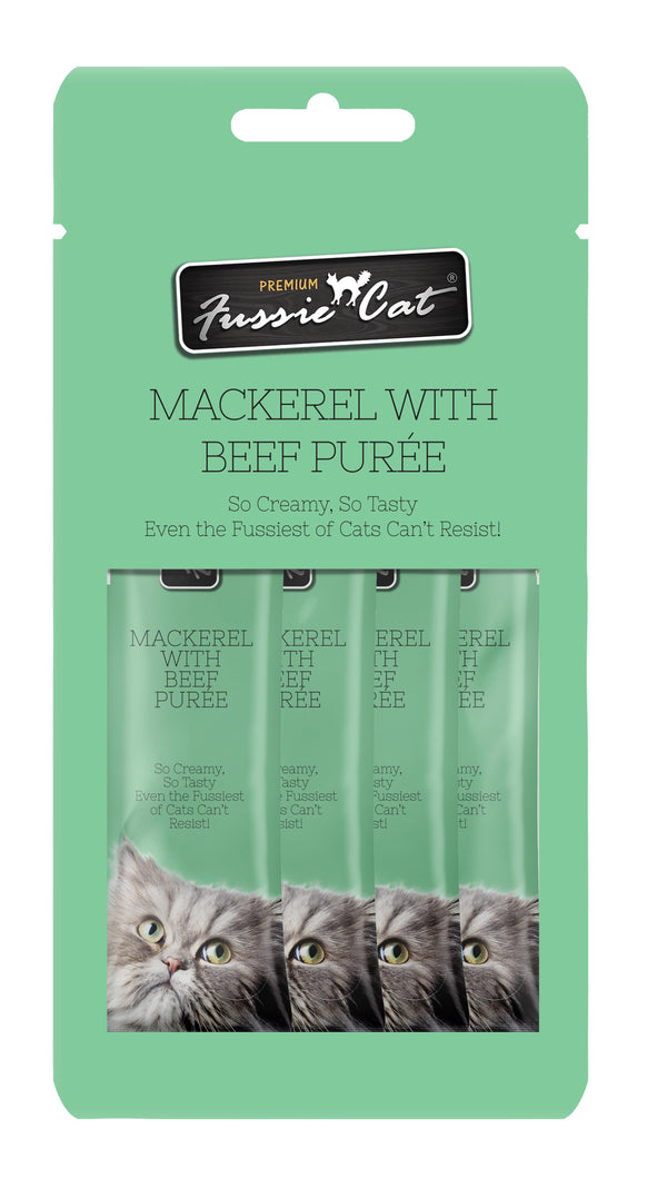 Fussie Cat Mackerel with Beef Puree Cat Treats