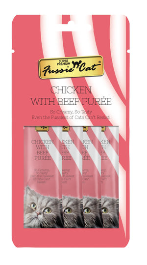 Fussie Cat Chicken with Beef Puree Cat Treats