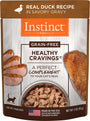 Instinct Healthy Cravings Grain-Free Real Duck Recipe Wet Cat Food Topper Pouch, 3-oz
