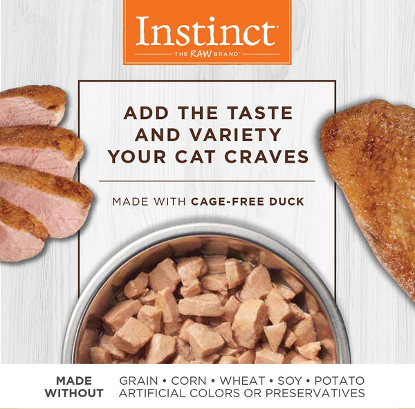 Instinct Healthy Cravings Grain-Free Real Duck Recipe Wet Cat Food Topper Pouch, 3-oz