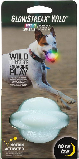 Nite Ize GlowStreak Wild Disc-O LED Ball Dog Toy