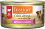 Instinct Original Petite Race Recette sans céréales au vrai bœuf Nourriture humide naturelle en boîte pour chiens