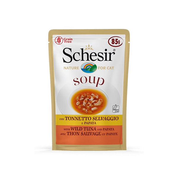 Schesir Soup Tuna & Papaya Wet Cat Food Pouch