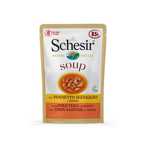 Schesir Soup Tuna & Papaya Wet Cat Food Pouch