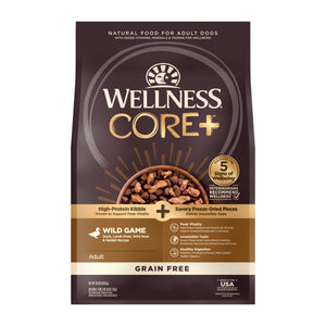 Wellness CORE+ Wild Game Duck, Lamb, Wild Boar & Rabbit Grain-Free Freeze-Dried Pieces Dry Dog Food
