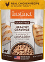 Instinct Healthy Cravings Grain-Free Real Chicken Recipe Wet Cat Food Topper Pouch, 3-oz