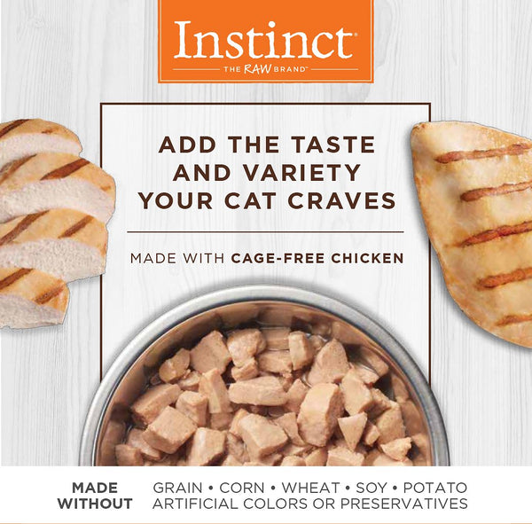 Instinct Healthy Cravings Grain-Free Real Chicken Recipe Wet Cat Food Topper Pouch, 3-oz