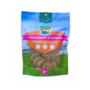 Round Lake Farm Friandises cuites au foin Timothy à la fraise et à la banane pour petits animaux