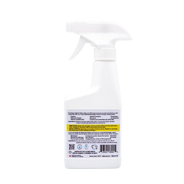 EcoSpaw Spray Naturel Détachant & Éliminateur d'Odeurs Citron pour Chiens