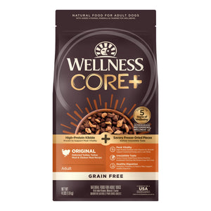 Wellness CORE+ Original Turkey & Chicken Grain-Free Freeze-Dried Pieces Dry Dog Food