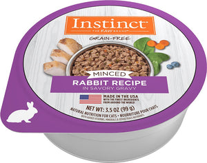 Instinct Grain-Free Minced Recipe with Real Rabbit Wet Cat Food Cups