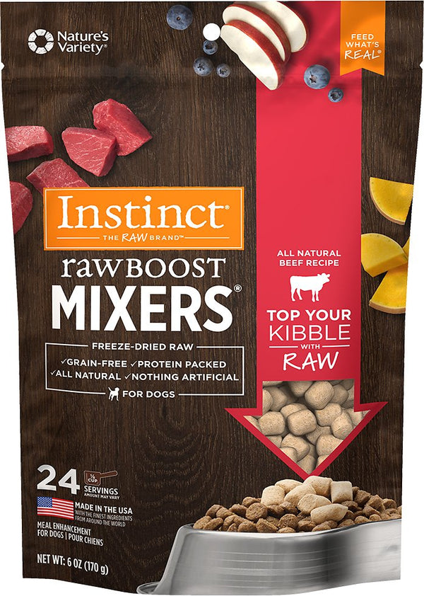 Instinct Raw Boost Mixers Beef Recipe Freeze-Dried Dog Food Topper