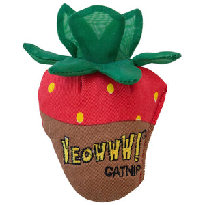 Yeowww! Strawberries Catnip Cat Toy, Chocolate